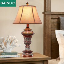 American desk lamp bedroom bedside table lamp European style retro warm living room decoration study luxury creative home table lamp