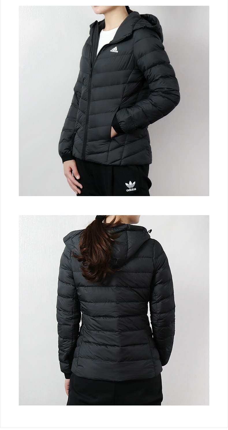 Áo sơ mi nữ Adidas 2018 mùa đông trùm đầu đoạn ngắn giản dị ấm áp thể thao chống gió xuống áo khoác BQ8778 - Thể thao xuống áo khoác áo khoác lông vũ lining nam