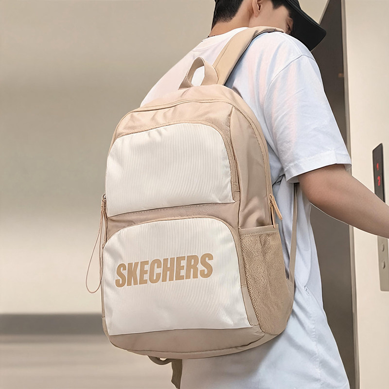Skechers men's bag, women's bag, backpack, sports bag, couple's casual backpack, school bag, computer bag, large capacity travel bag