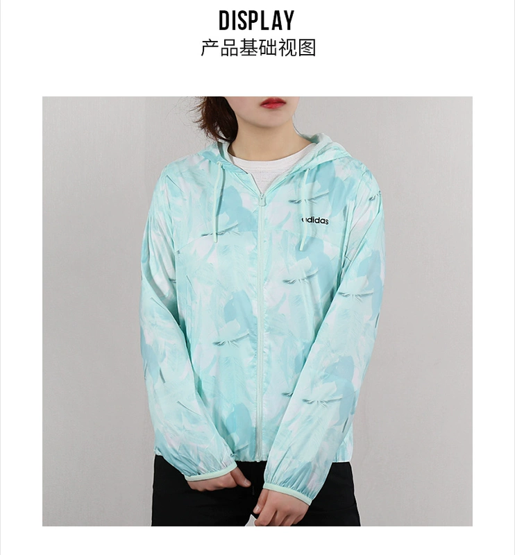 Áo khoác nữ Adidas NEO 2019 mùa xuân mới áo trùm đầu thể thao dệt áo khoác giản dị áo gió DW7821 - Áo gió thể thao