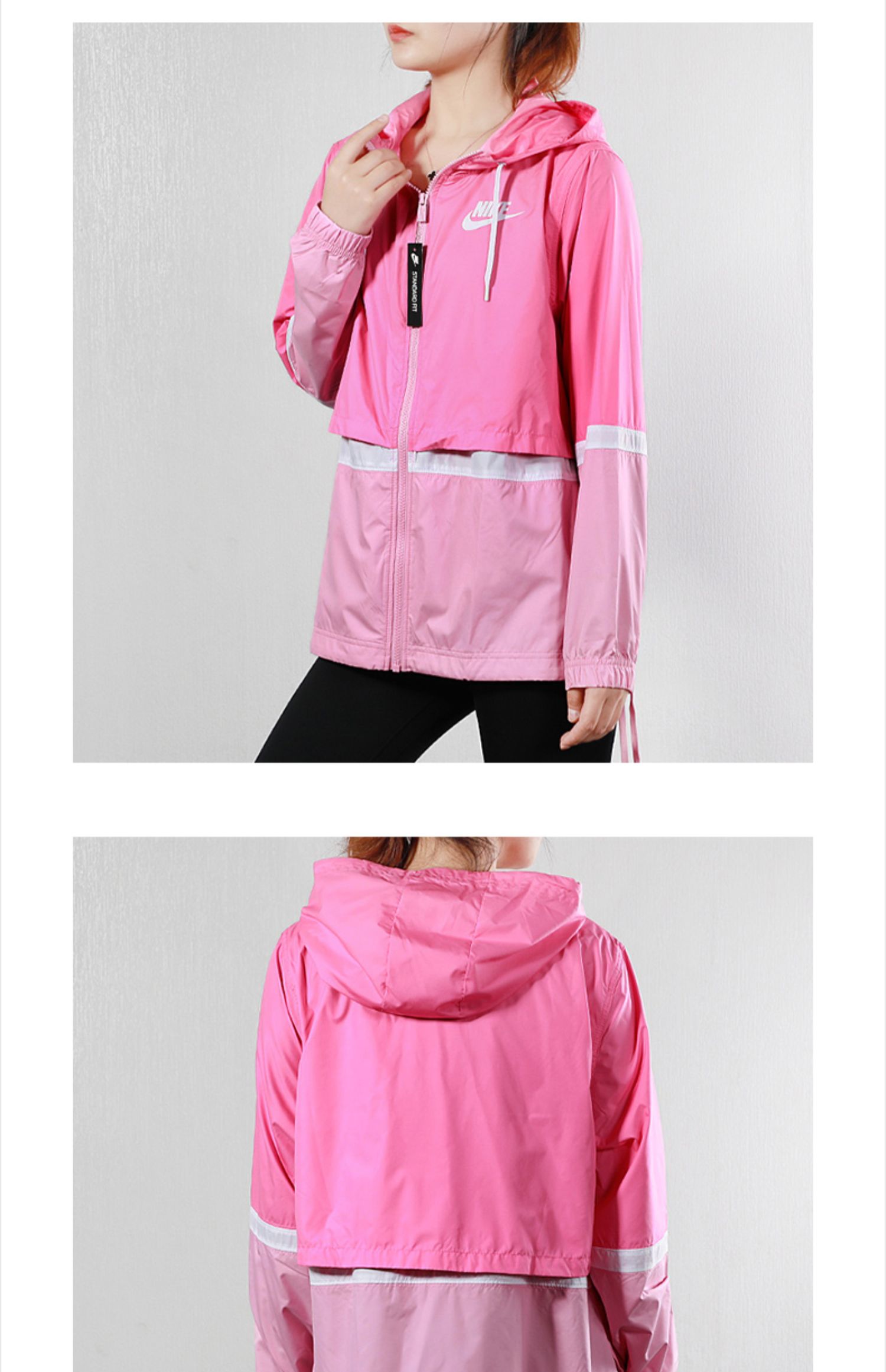 Áo khoác Nike Nike nữ mùa thu 2019 mỏng thể thao chống gió chạy bộ áo khoác thể thao trùm đầu AJ2983 - Áo khoác thể thao / áo khoác áo khoác asics