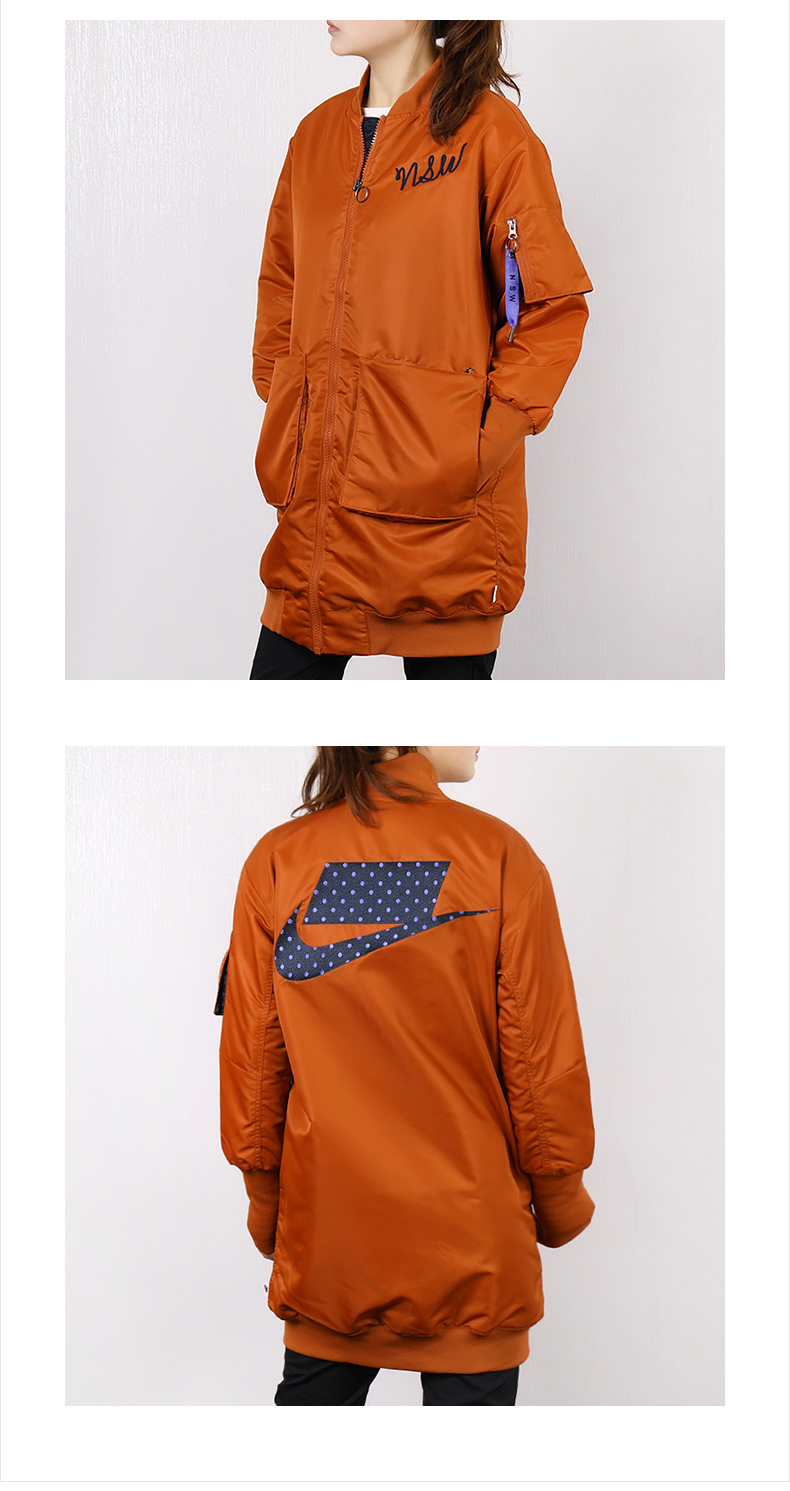 Quần áo cotton nữ NIKE Nike 2018 mùa đông mới thể thao áo khoác cotton ấm áp giản dị 932050- - Quần áo độn bông thể thao phao dáng dài nữ