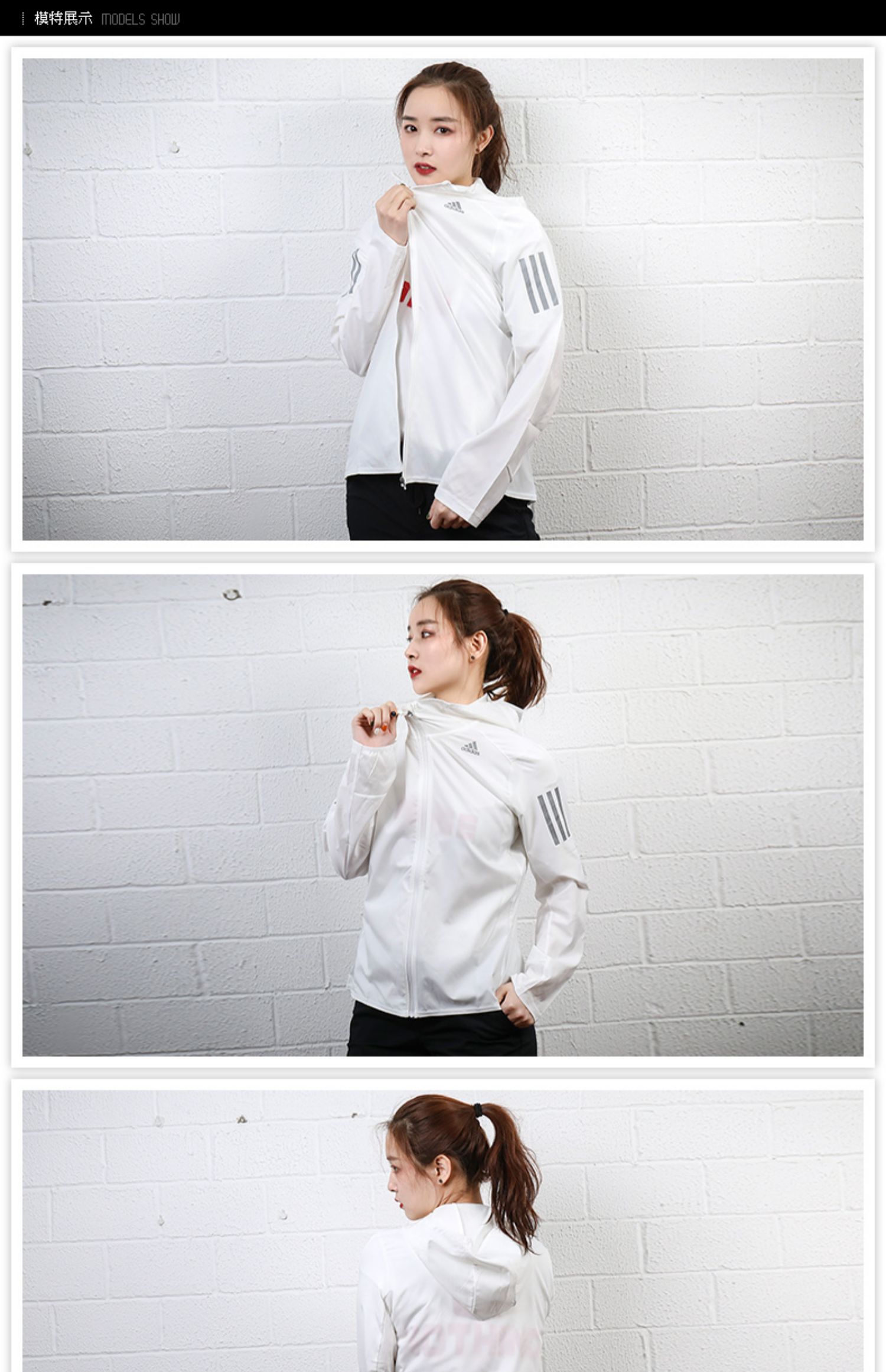Áo khoác nữ Adidas 2019 mùa xuân mới trùm đầu áo khoác chống gió thể thao tập thể dục áo gió DQ2603 - Áo gió thể thao áo gió thể thao