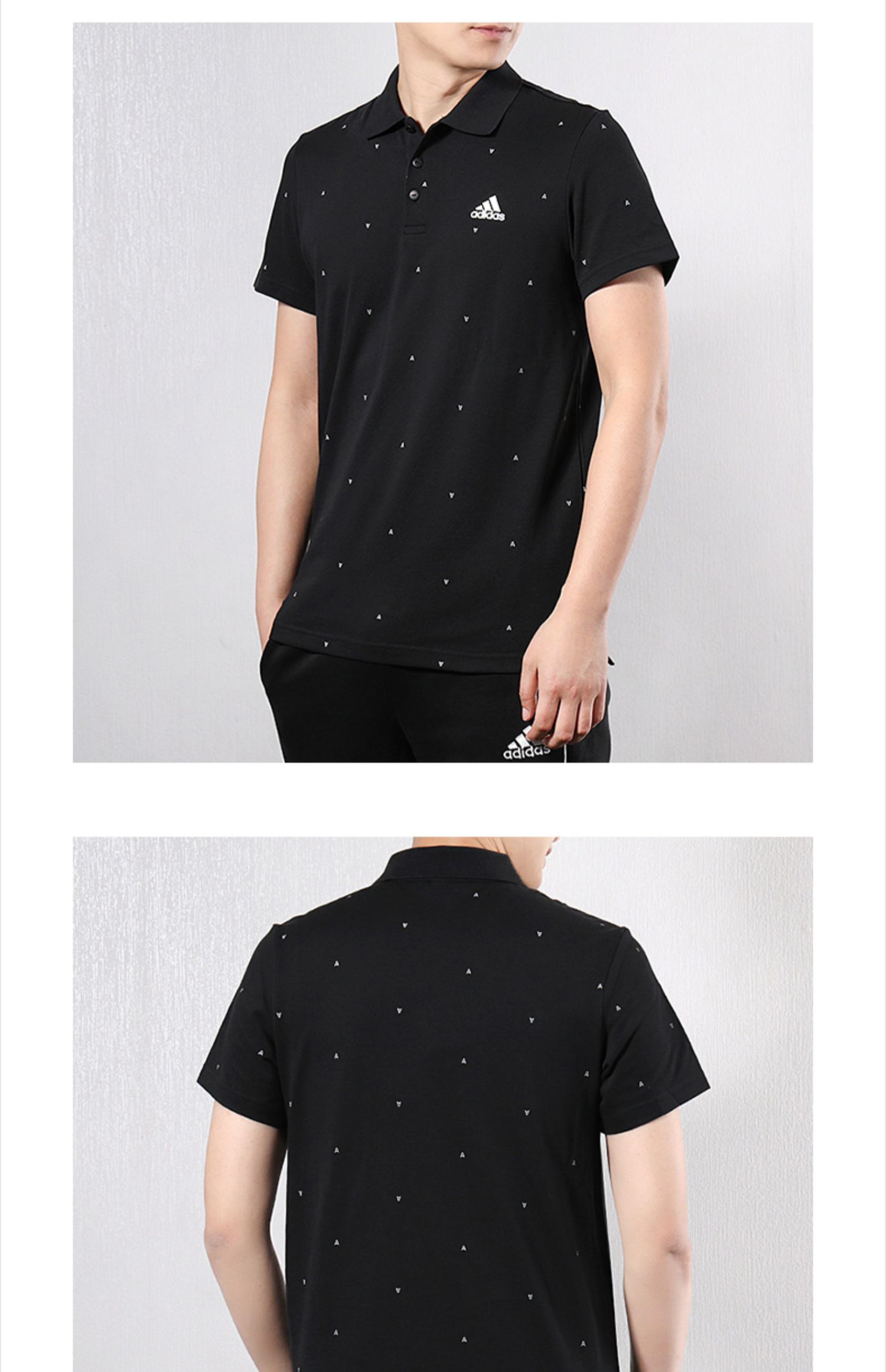 Adidas nam tay ngắn 2019 hè mới wave wave ve áo thể thao Áo phông thông thường áo sơ mi POLO DY8711 - Áo polo thể thao ao thun polo nam