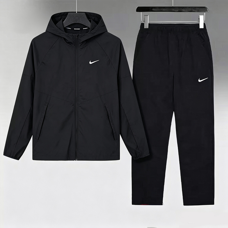 Nike Official Jacket, Long Pants, Men's Quick-Drying Authentic Clothing, Outdoor Casual Running Sports Suit
