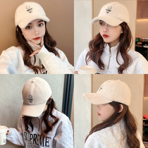 South Korea autumn and winter plush baseball cap female Korean version of Sweet student cute cap Joker tide man bent Eaves hat