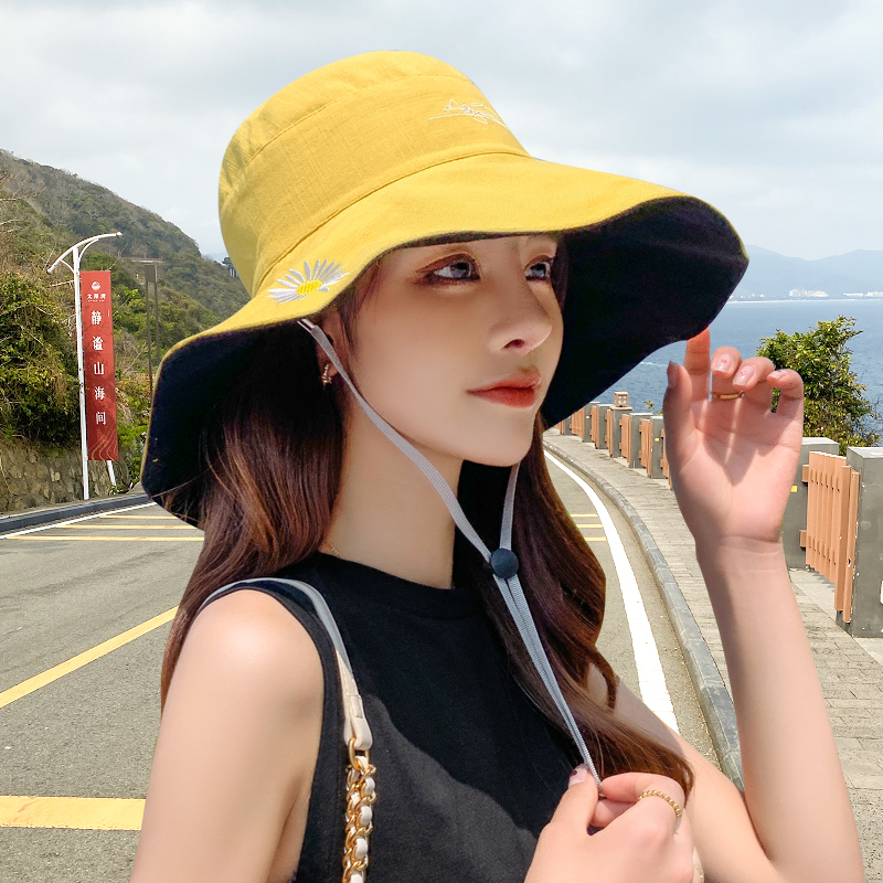 网红双面小雏菊百搭渔夫帽-秒客网