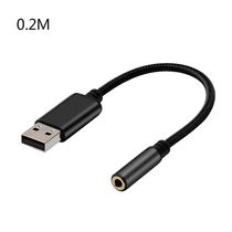 0 2m 1m 2In1 USB to 3 5mm Audio Cable USB Computer AUX Headp