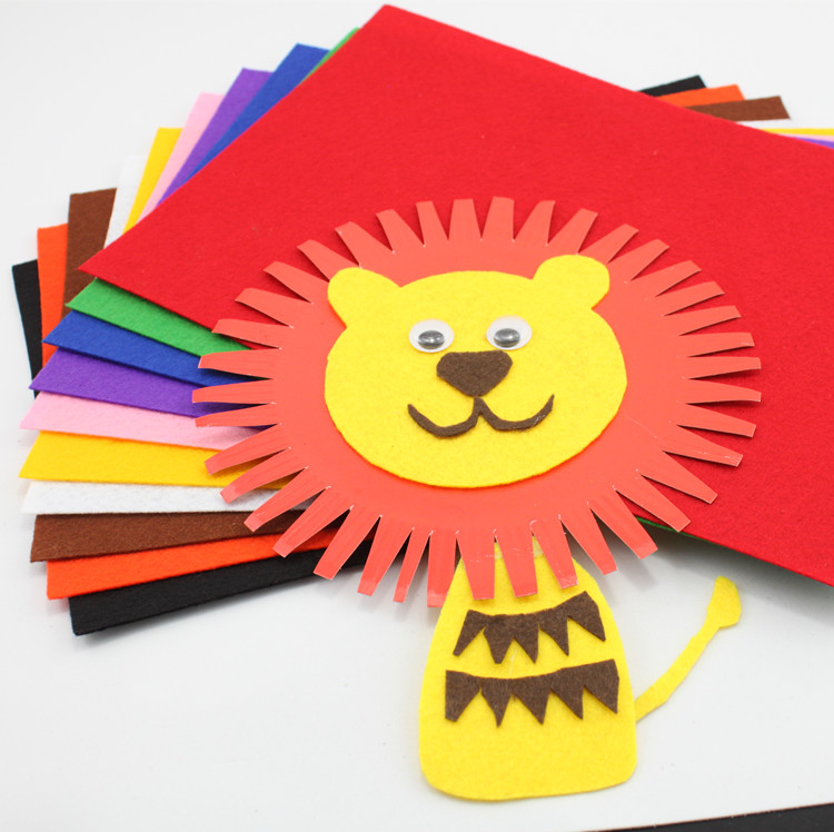 Creative small standing cotton paper unwoven velvet paper suede handmade paper Merit DIY10 sheets of colored A4 unwoven cloth