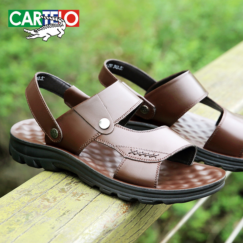 CARTELO 卡帝乐鳄鱼 男式凉鞋 天猫优惠券折后￥49包邮（￥99-50）2色可选