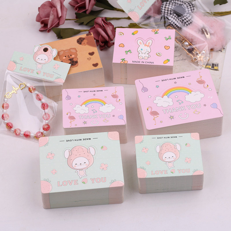Card folding card head hang tag hair accessories can hang paper cards