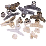 Прозрачная черная пластиковая милая детская заколка для волос для взрослых, DIY