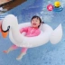 Trẻ em bơi vòng flamingo thiên nga nước bơm hơi nổi hàng ghế hoạt hình dày nổi vòng để gửi máy bơm phao bơi tay cho bé Cao su nổi