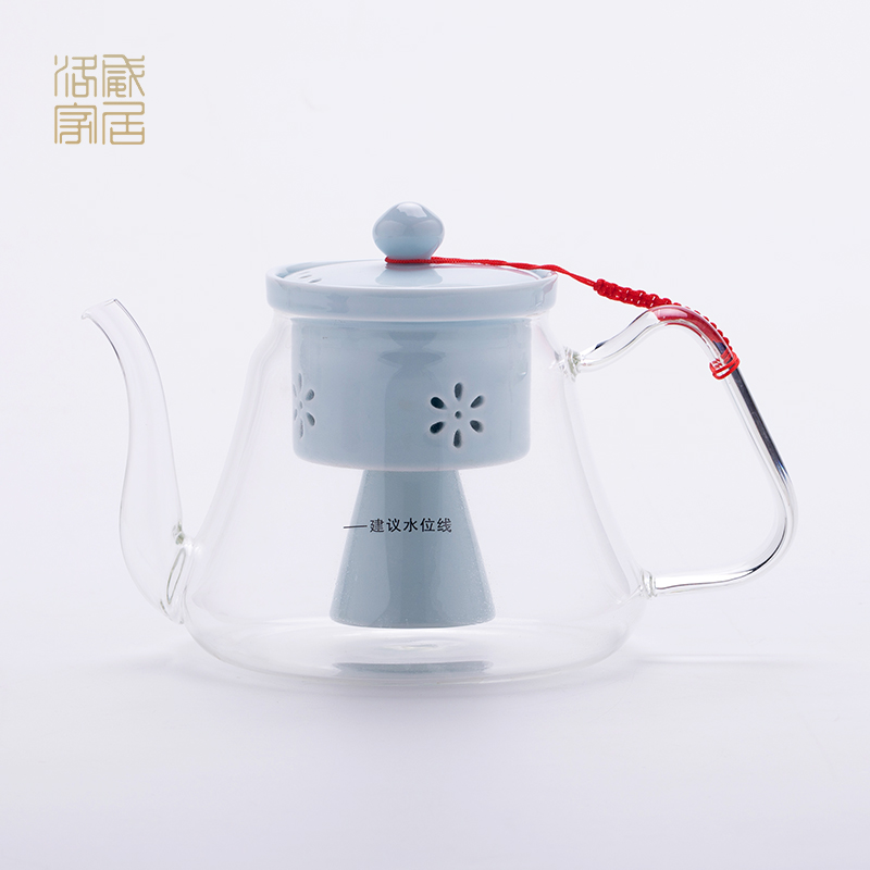 Glass teapot household thickening filtration jingdezhen electric TaoLu boiled tea set high temperature resistant single pot, kettle