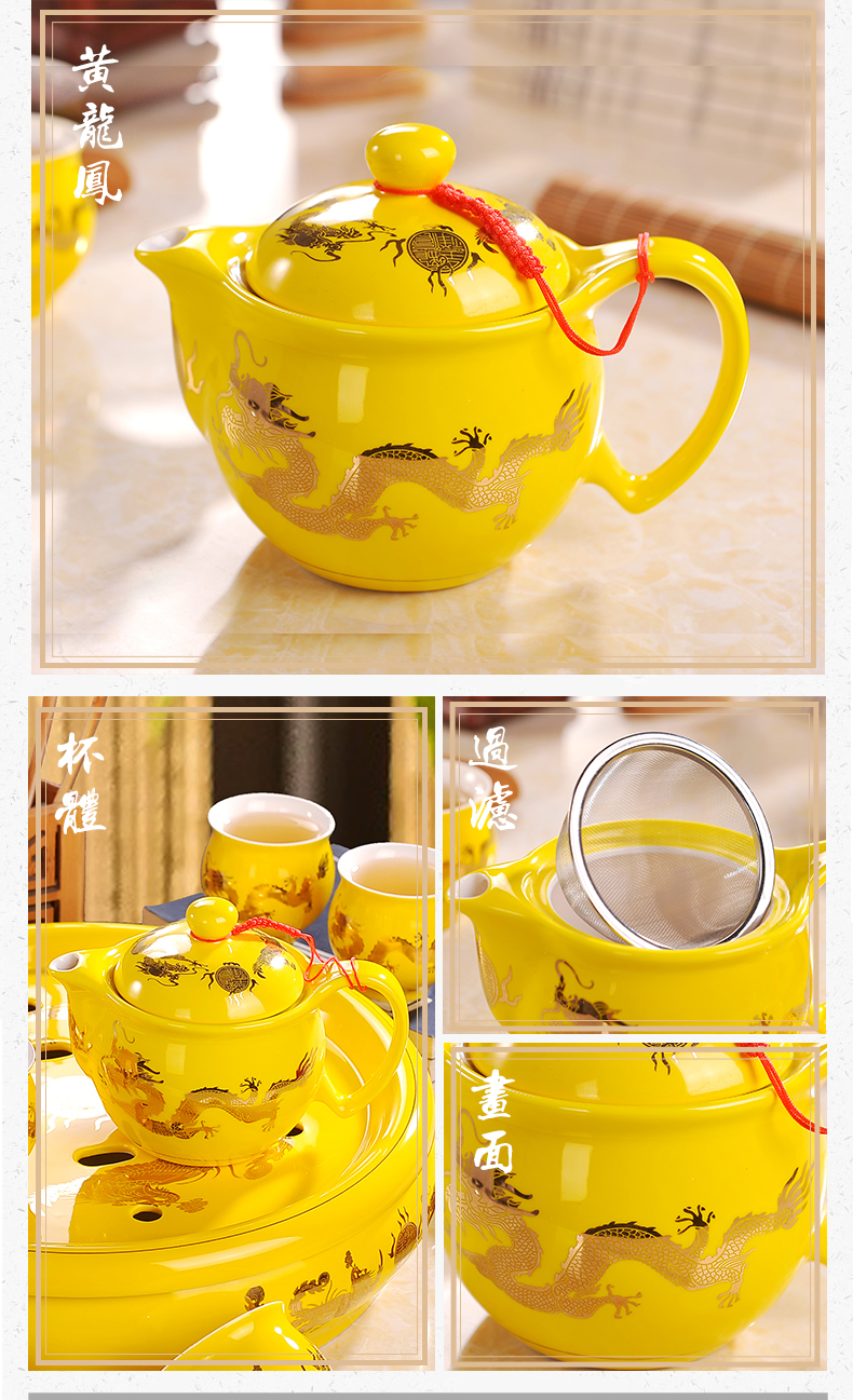 The ceramic teapot double anti hot filter single pot of household drinking water bottle jingdezhen kung fu tea teapot