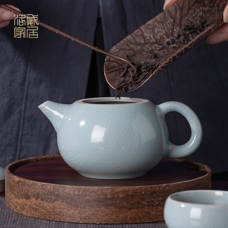 Your up teapot single pot of domestic modern ceramic teapot tea art kung fu tea set manually xi shi pot slicing can be raised