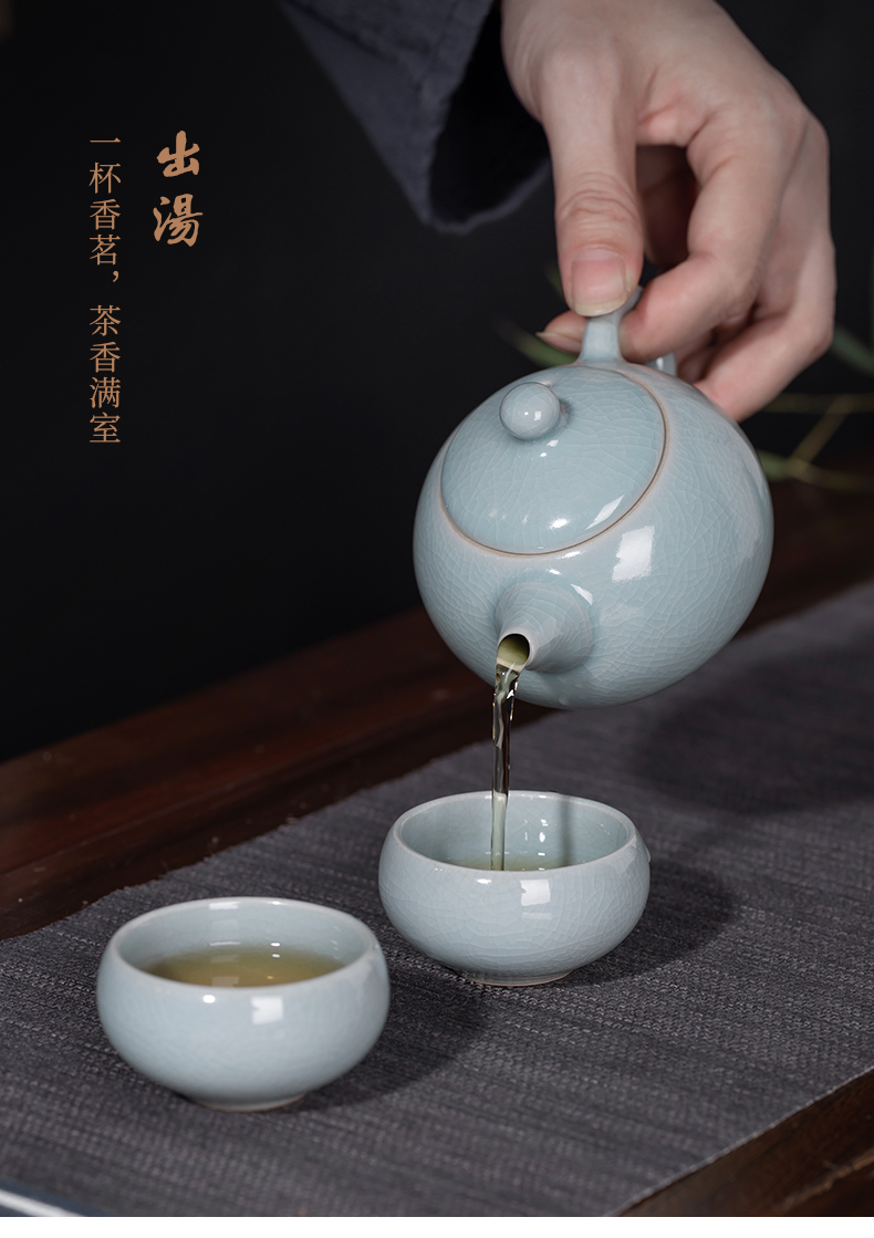 Your up teapot single pot of domestic modern ceramic teapot tea art kung fu tea set manually xi shi pot slicing can be raised