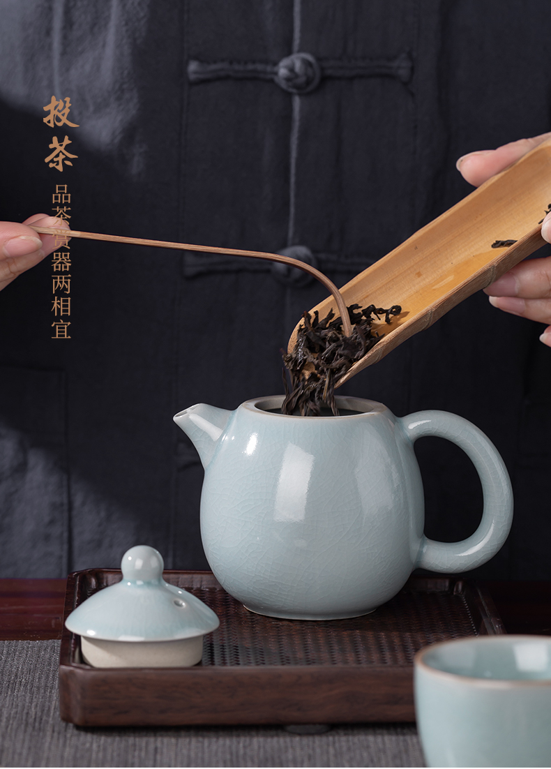 Your up with jingdezhen ceramic teapot small household single pot teapot kung fu tea set Your porcelain pot on manual dragon dense eggs