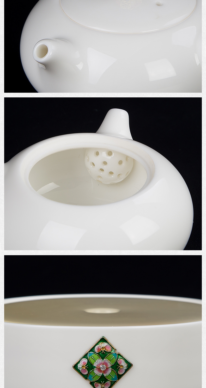 White porcelain ceramic cups sample tea cup masters cup single CPU jingdezhen porcelain tea pot lid to use just a cup of tea filter