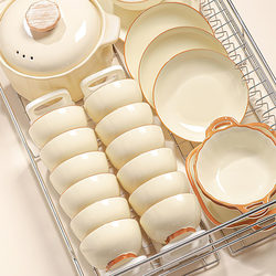 Tableware Suit 2025 New arrival Hit Style Ceramic Bowls, Plates and Chopsticks for 2 People, Underglaze Colored Dishes Suit For Home