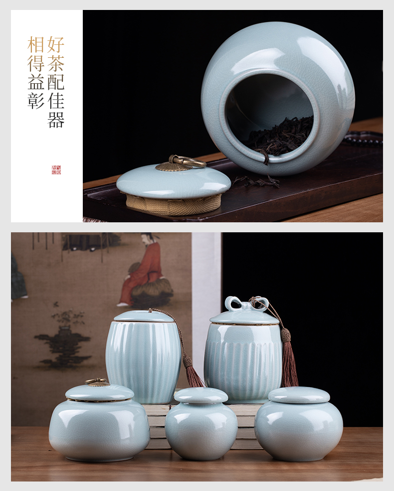 And your up with jingdezhen ceramic seal pot tea caddy fixings portable puer tea storage POTS tea accessories