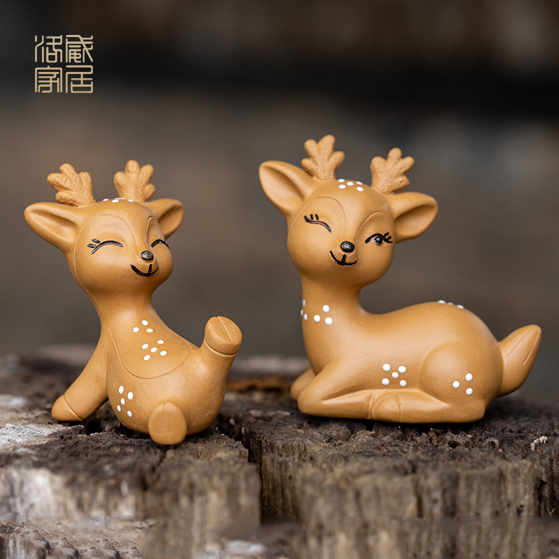 Furnishing articles pet boutique, tea to tea purple sand tea play sika tea decorated tea set decoration accessories