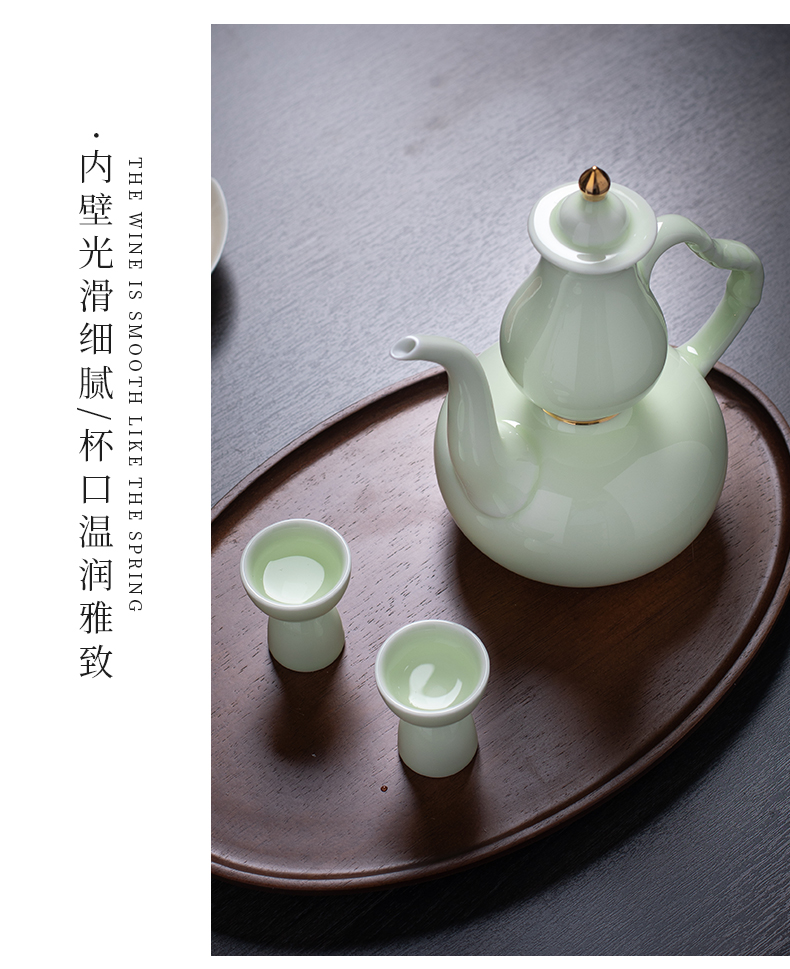 Wine, liquor suit of jingdezhen ceramic high - grade glass small household China creative wind a small handleless Wine cup of Wine