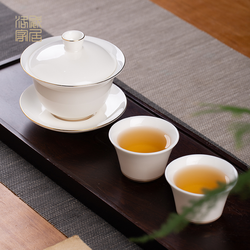 Kung fu tea set suit household jingdezhen ceramic teapot teacup tea office receive a visitor a complete set of gift boxes