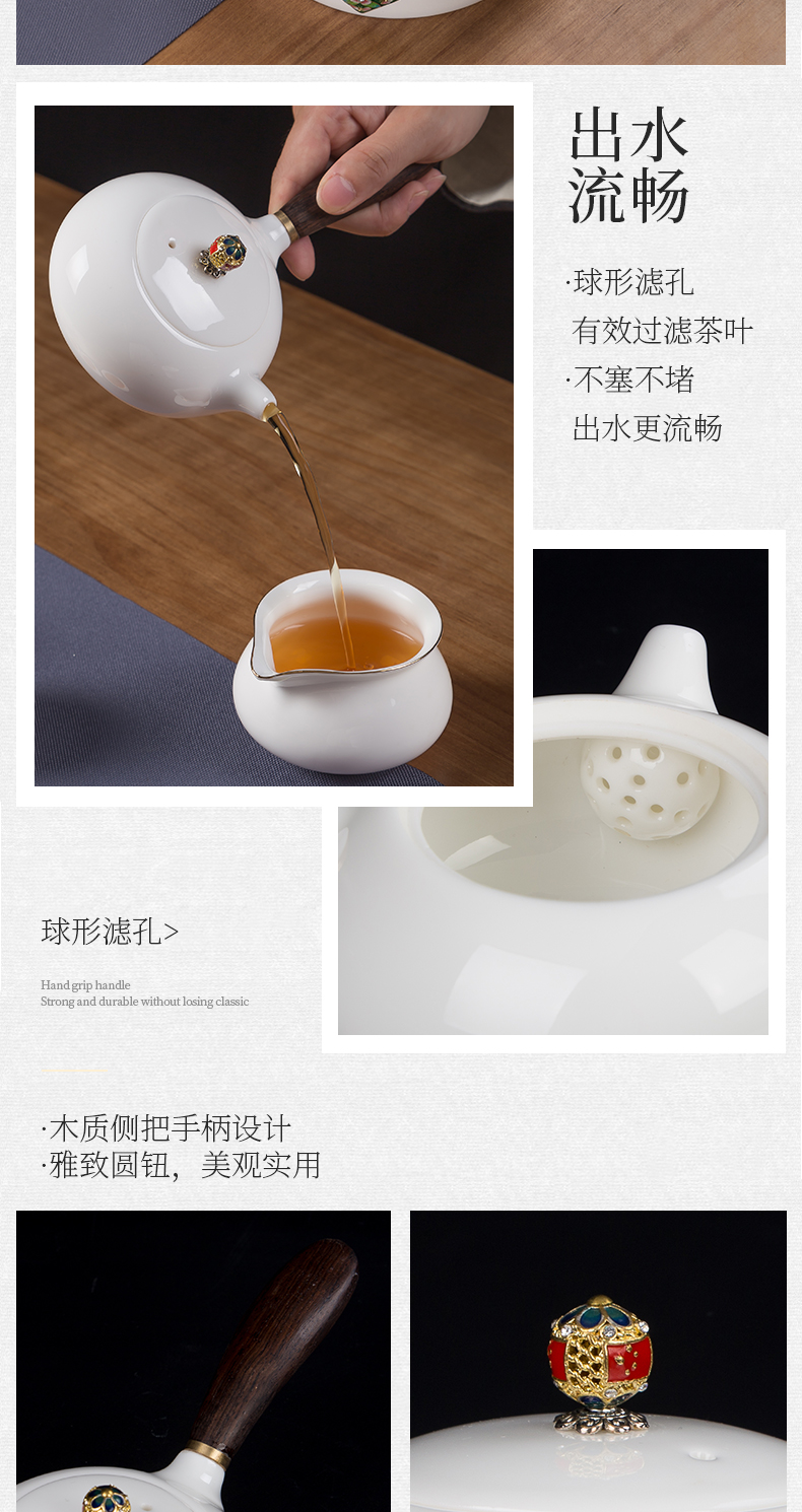 White porcelain ceramic cups sample tea cup masters cup single CPU jingdezhen porcelain tea pot lid to use just a cup of tea filter