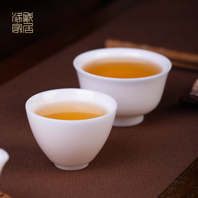 Ceramic cups, kung fu master sample tea cup cup single CPU jingdezhen manual small tea set high - grade white porcelain cup