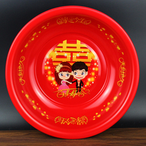 Wedding supplies wedding washbasin stainless steel spray paint woman dowry bride wedding wedding Red Basin