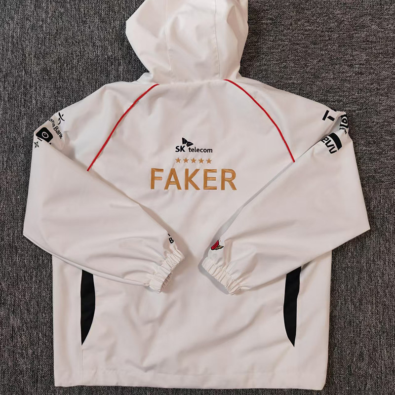 T1 2025 world championship white team jersey winning commemorative
