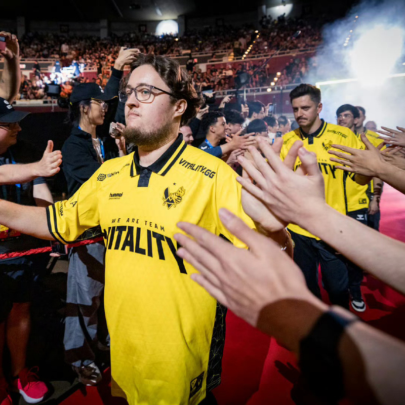 Vitality Little Bee Team Uniform 2025 Yellow Csgo Peripheral Short-Sleeve Men's T-Shirt Ropz Competition Clothing Zywoo