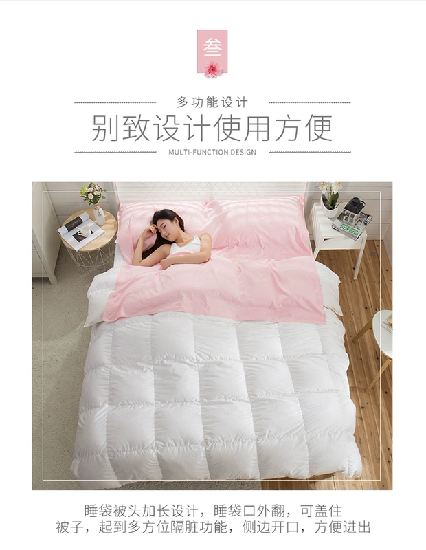 Người lớn xách tay du lịch cotton bẩn bẩn chống bẩn túi ngủ sheets khách sạn khách sạn sức khỏe duy nhất 1.2 tăng