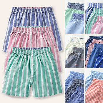 ຜ້າຝ້າຍຖັກແສ່ວ elastic waist ວ່າງ boxer briefs ສໍາລັບບ້ານຂອງຜູ້ຊາຍ boxer pants ຫຼາຍສີແລະຂະຫນາດໃຫຍ່