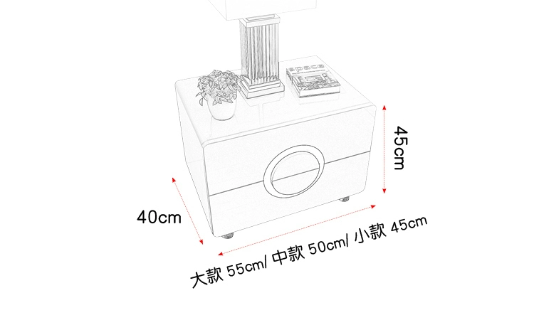 tủ đầu giường nhỏ gọn tủ hiện đại nhỏ tủ lưu trữ nhỏ lắp ráp bảng trắng đơn giản vẽ đầu giường đã sẵn sàng - Buồng tu giay thong minh