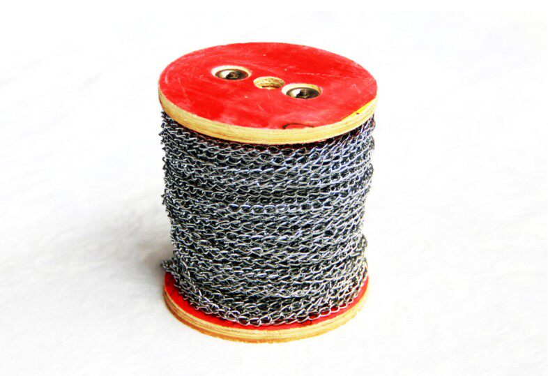 Small iron chain light chain hanging iron chain Fine 20mm billboard 90m fluorescent lamp chain Iron chain hanging chain