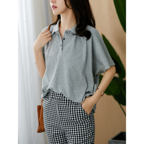 U Home short sleeve polo shirt T-shirt women 2021 summer New loose retro harbor style casual ladies top tide