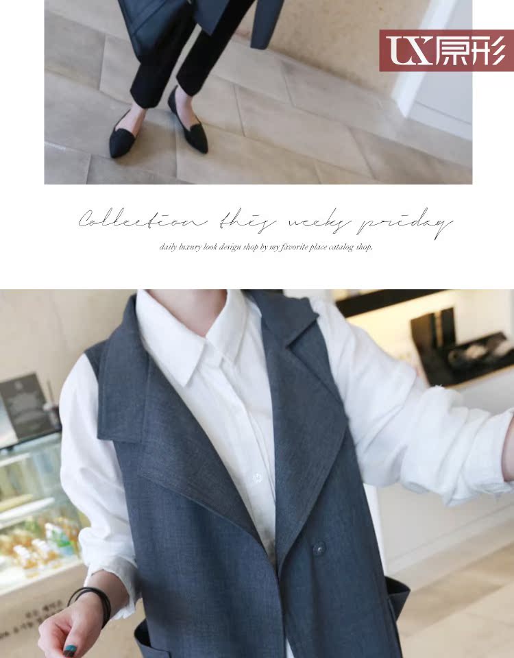 Áo khoác OL cổ gió phù hợp với áo vest nữ 2019 xuân mới vest nữ thời trang hoang dã áo khoác mỏng - Áo vest áo dạ nữ dáng ngắn