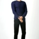 Điểm nhấn mùa thu và mùa đông mẫu áo len nam cổ tròn tối màu đan áo sơ mi nam phiên bản Hàn Quốc của áo len chui đầu giản dị -18240 - Kéo qua