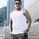 Bizhu đàn ông áo vest mùa hè thủy triều mặc áo ghi lê thể dục rộng rãi kích thước lớn cotton nguyên chất thể thao chất béo không tay áo thun nam - Áo vest