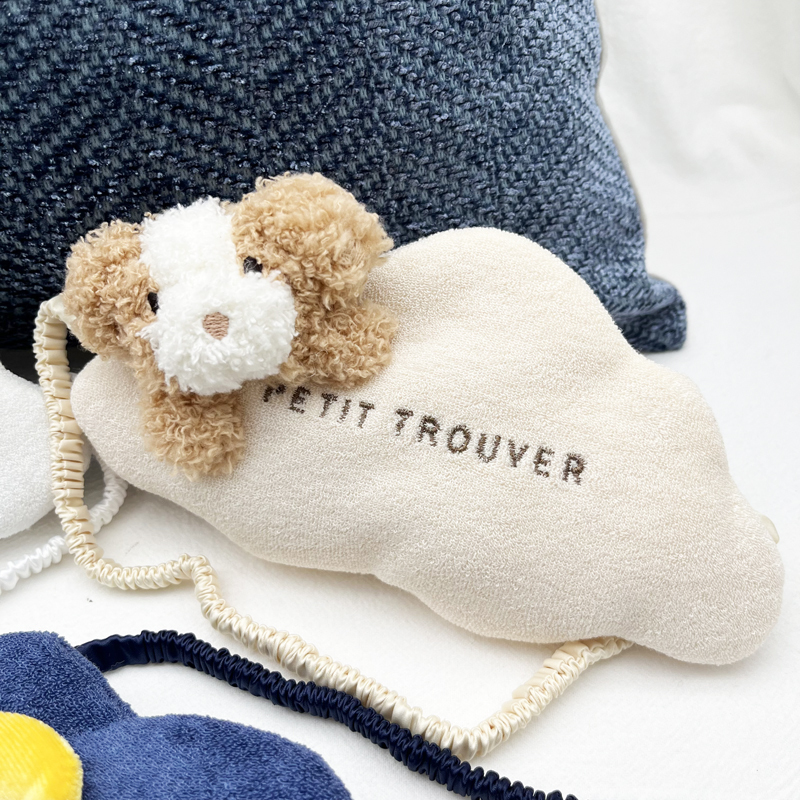Petit Trouver Soft Terry Cloth Cloud Animal 3D Sleep Eye Mask Headband