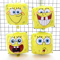 Cartoon aluminum balloon balloon SpongeBob birthday party arrangement cute balloon kindergarten activity decoration balloon