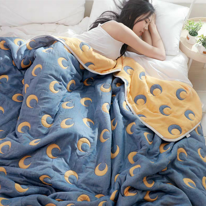 Autumn-winter 10-layer gauze cover thickened with thickened towel quilt by children Pure Cotton Afternoon Nap Blanket Single Double blankets for adults