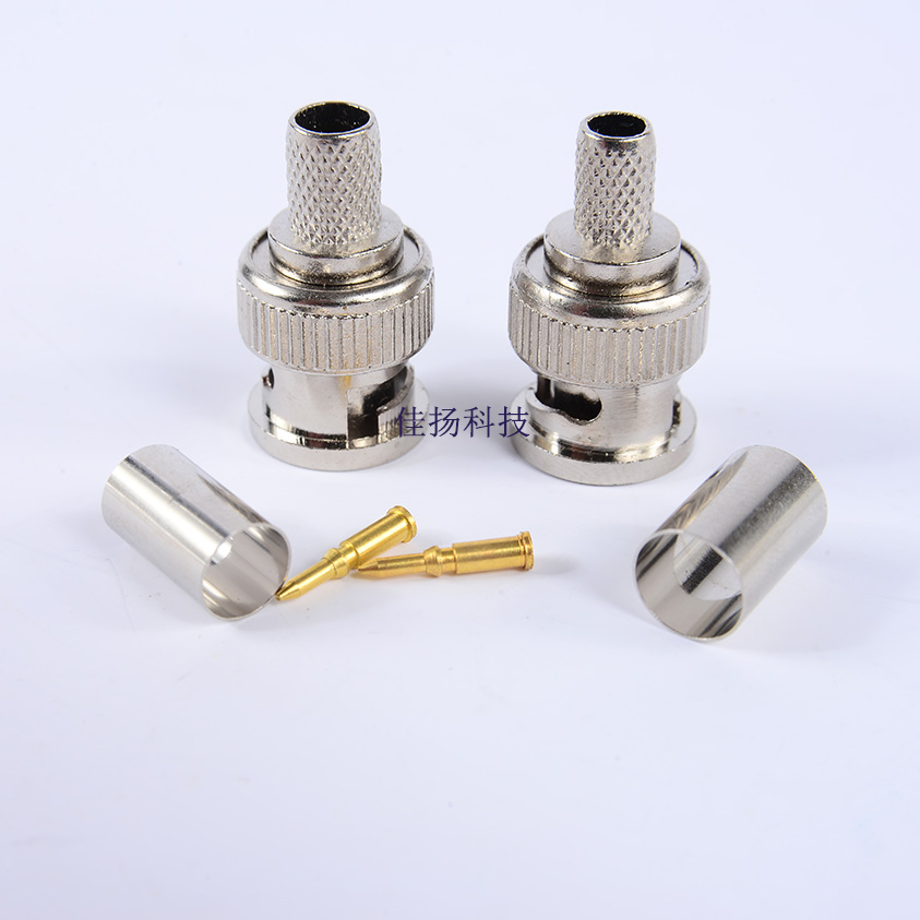 BNC head cold pressing three sets of welding-free BNC75-3BNC75-4BNC75-5 camera joint accessories Q9 head