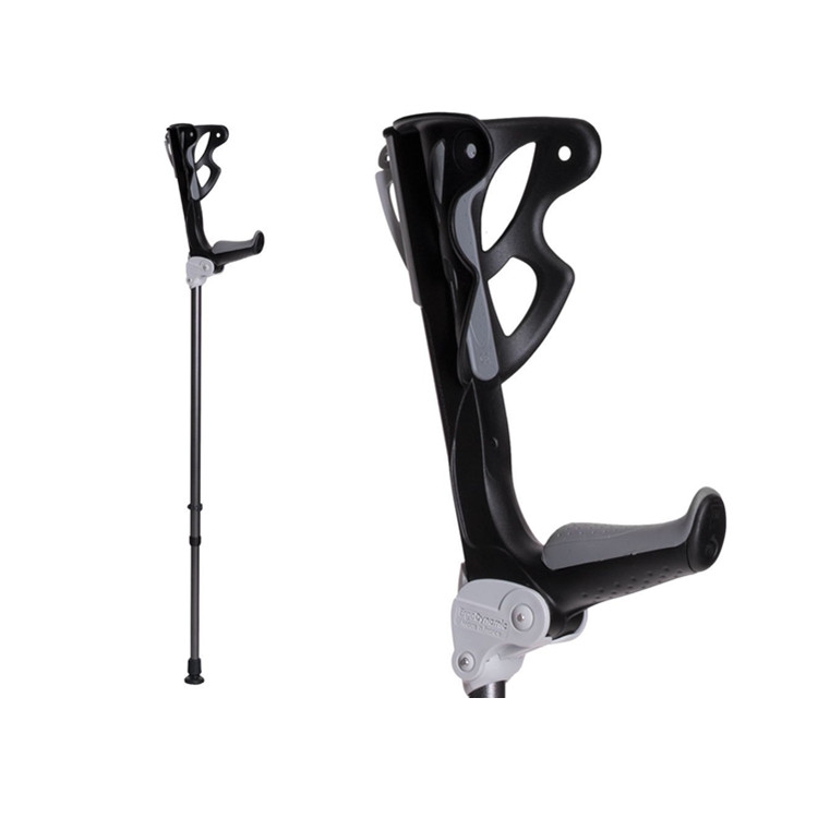 Import shock absorbing buffer type elbow aluminum alloy forearm cane Conjan foot arm crutch Professional climbing-Taobao