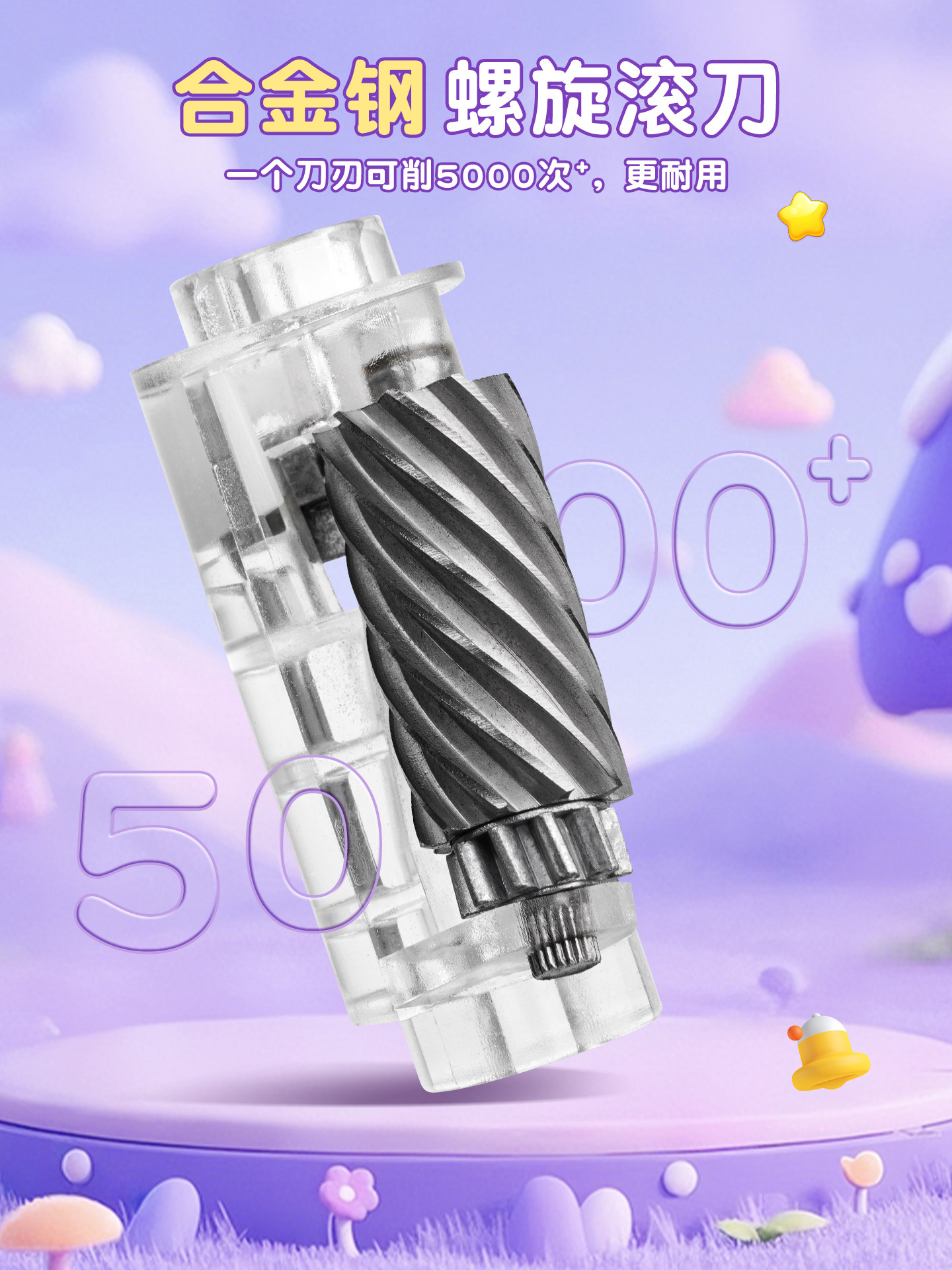 Disney Fully Automatic Pencil Sharpener Electric Pencil Sharpener for Elementary School Students, Pencil Sharpener for Kindergarten Children, Electric Stationery Set, Hands-Free Charging Model, Pencil Sharpener