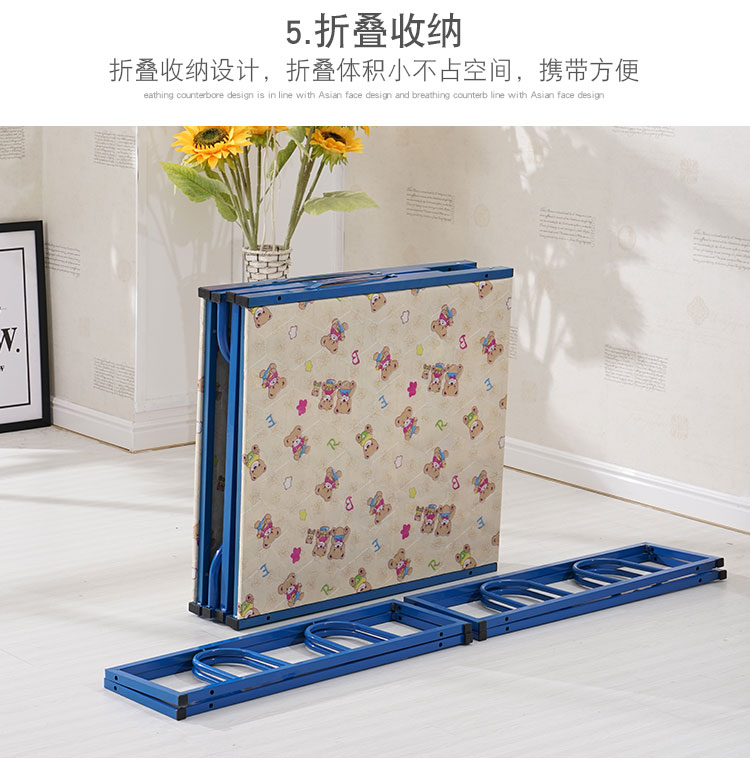 Shu Liang gấp giường trẻ em giường với một đôi cậu bé hàng rào trẻ em giường cô gái công chúa giường khâu nhà đơn giản - Giường giường gỗ xếp
