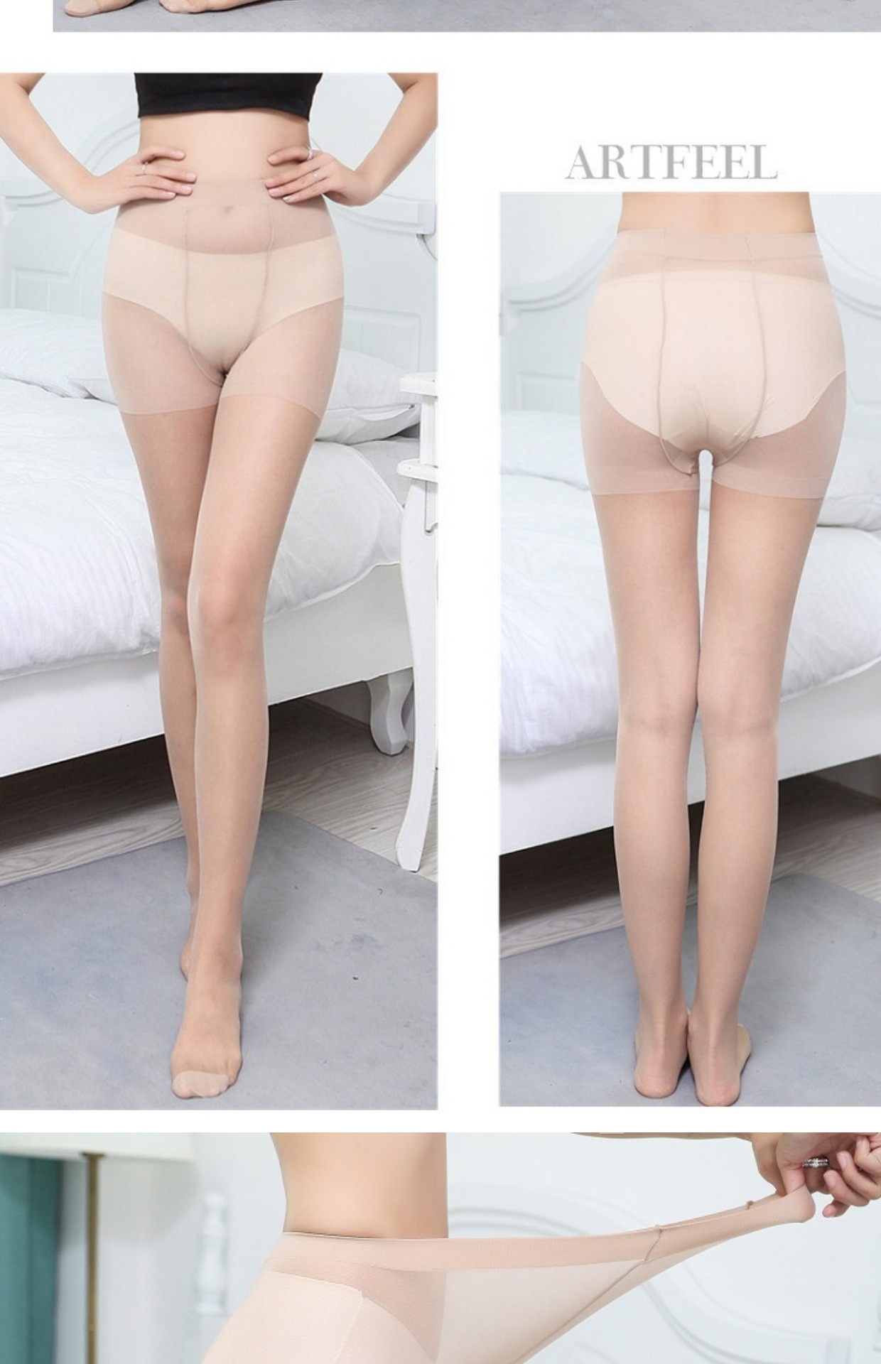 Mùa hè XL vớ chất béo MM200 kg nữ cộng với chất béo cao eo siêu mỏng chống móc cộng với tập cộng với vớ romper dài vớ y khoa