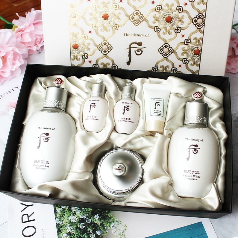 谁懂啊！韩国WHOO后雪美白三件套让我素颜也敢出门了😭✨_面部护理套装_